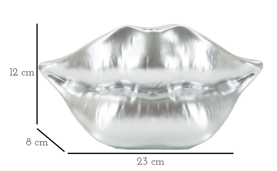 VASO MOUTH LIP SILVER