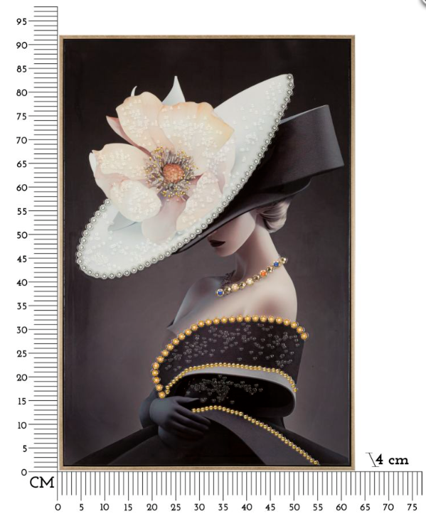 DIPINTO SU TELA LACCATO WIEN HAT B