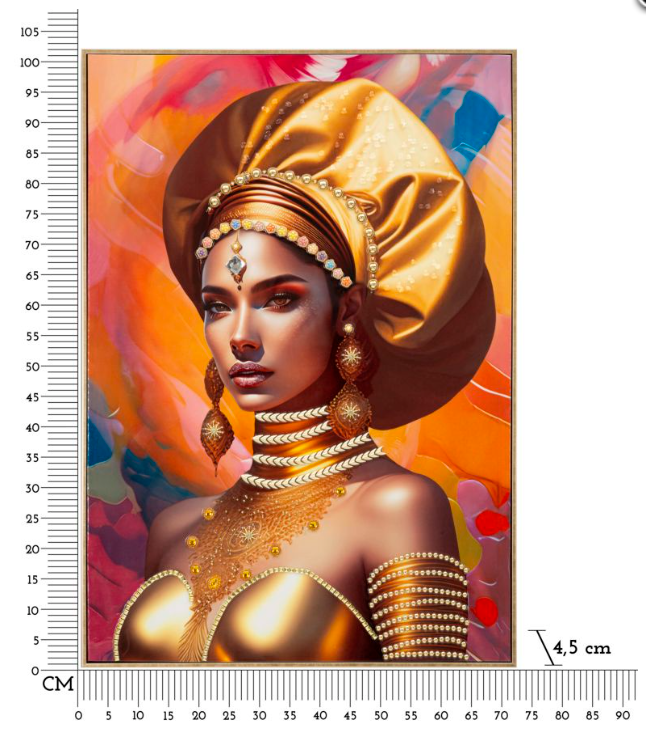 DIPINTO SU TELA SAMIRA GOLD