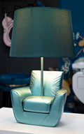 LAMPADA DA COMODINO MIDCENTURY TURCHESE