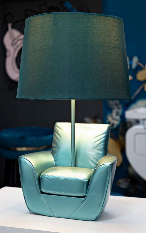 LAMPADA DA COMODINO MIDCENTURY TURCHESE