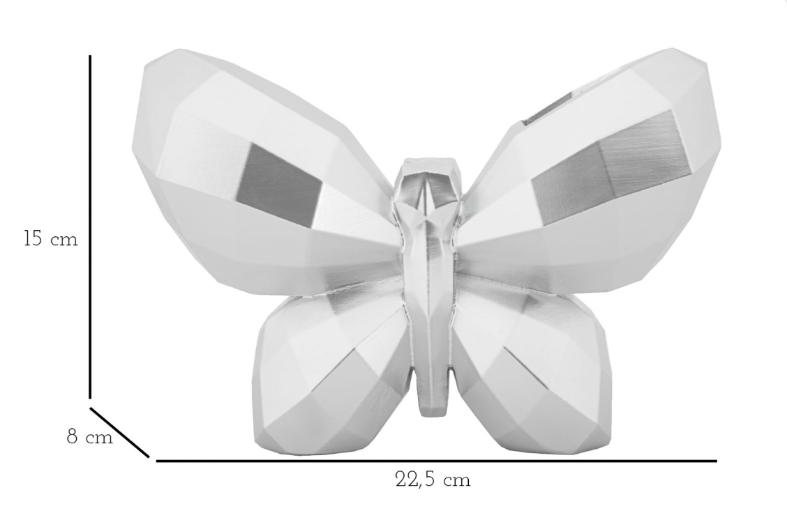 VASO BUTTERFLY SILVER