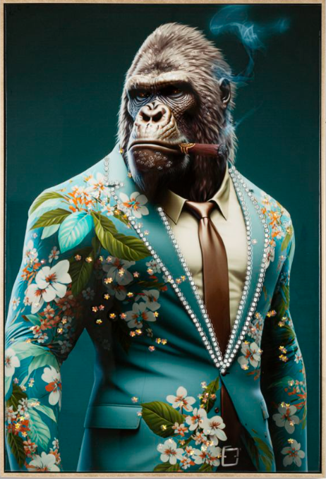 DIPINTO SU TELA LACCATO KONGY B