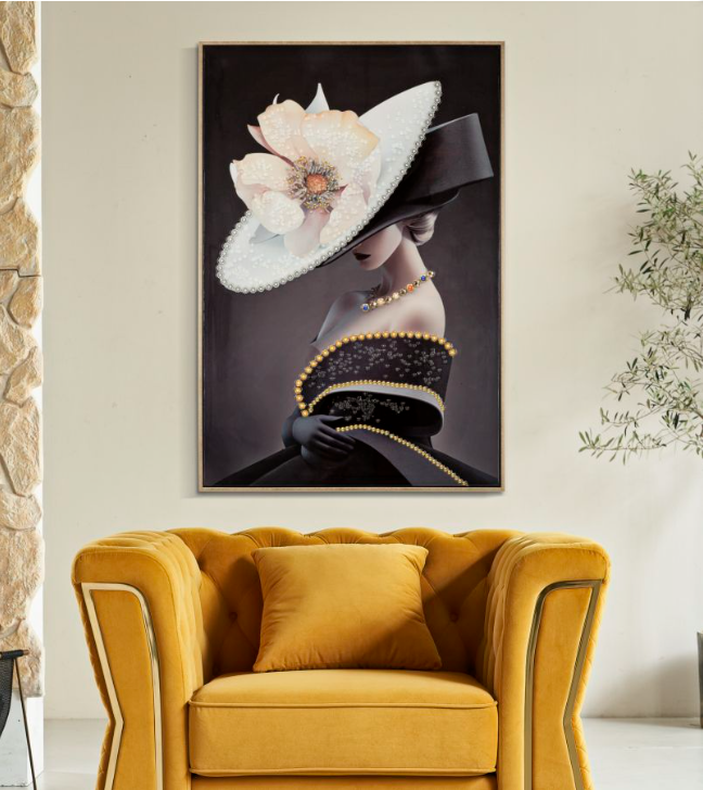 DIPINTO SU TELA LACCATO WIEN HAT B