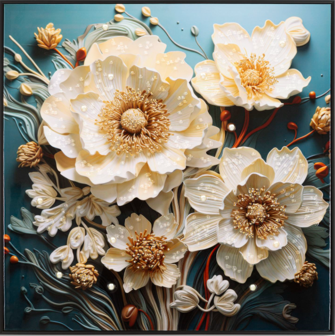 DIPINTO SU TELA LACCATO NARCY B