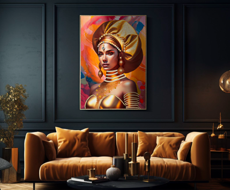 DIPINTO SU TELA SAMIRA GOLD