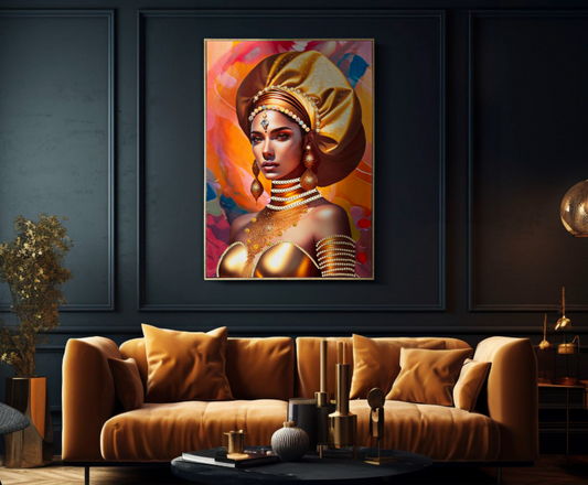 DIPINTO SU TELA SAMIRA GOLD