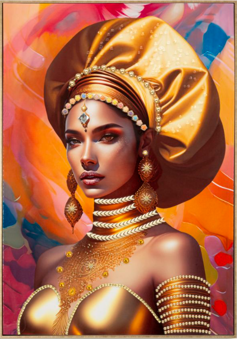 DIPINTO SU TELA SAMIRA GOLD