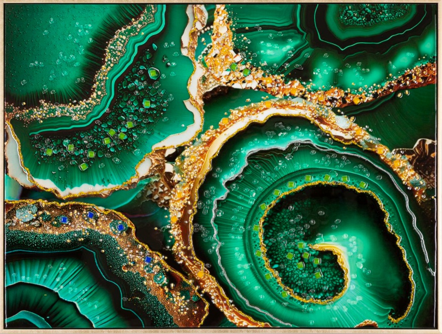 DIPINTO SU TELA LACCATO SMERALDY